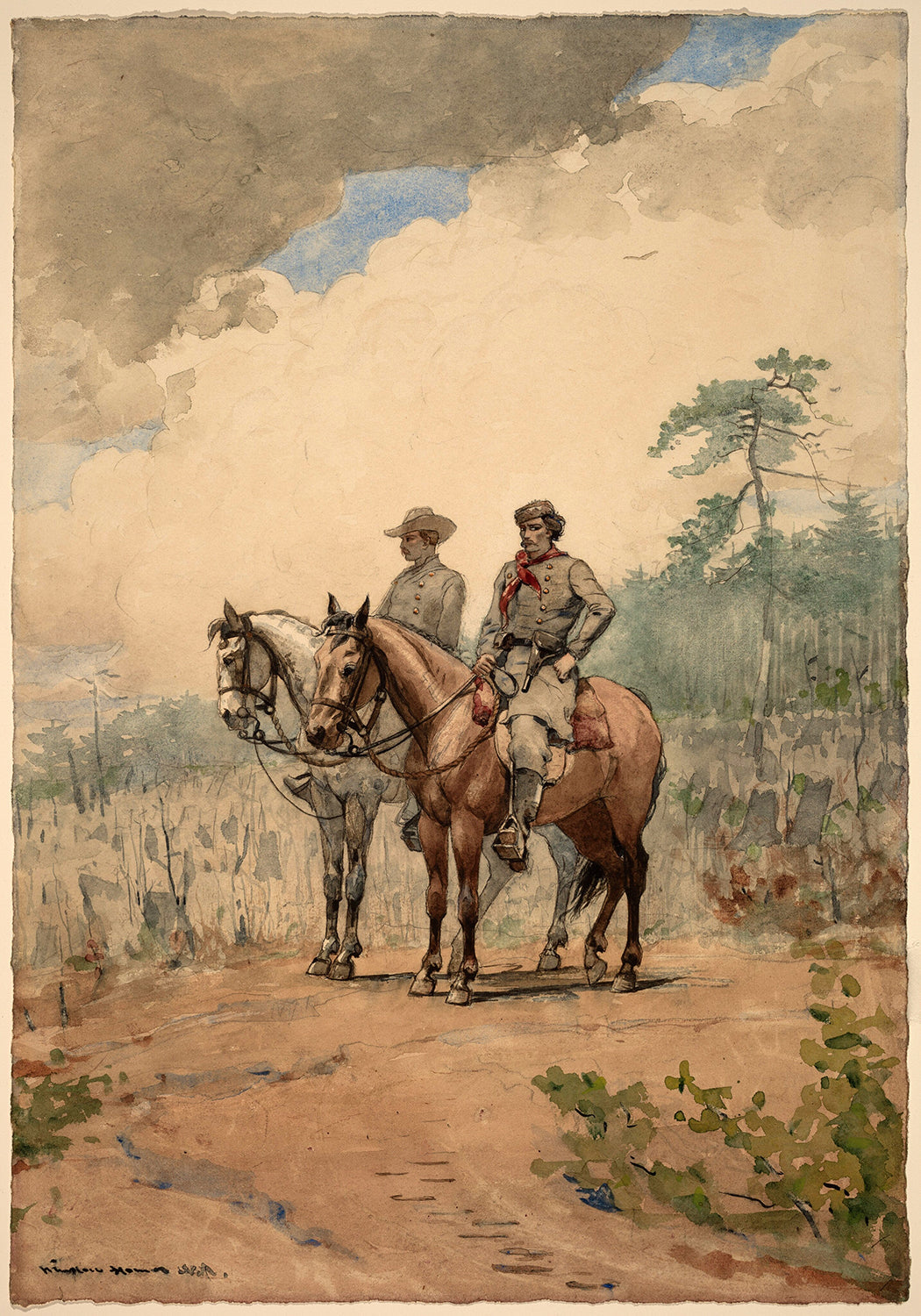 Two Scouts by Winslow Homer Art Print