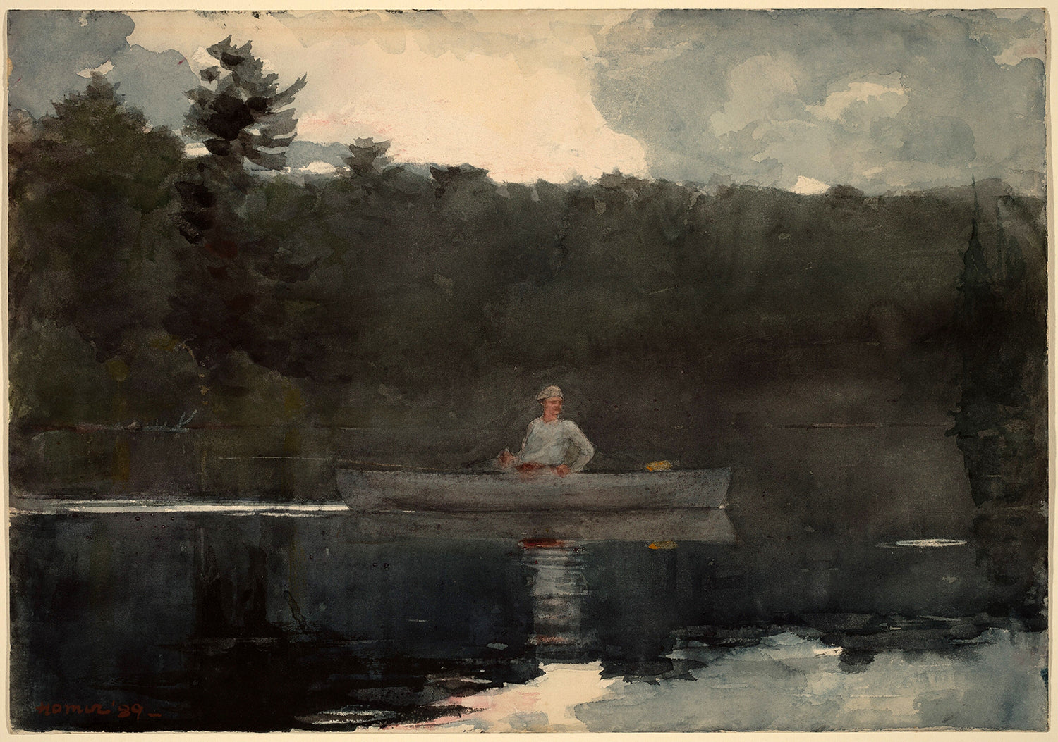 The Lone Fisherman by Winslow Homer Art Print