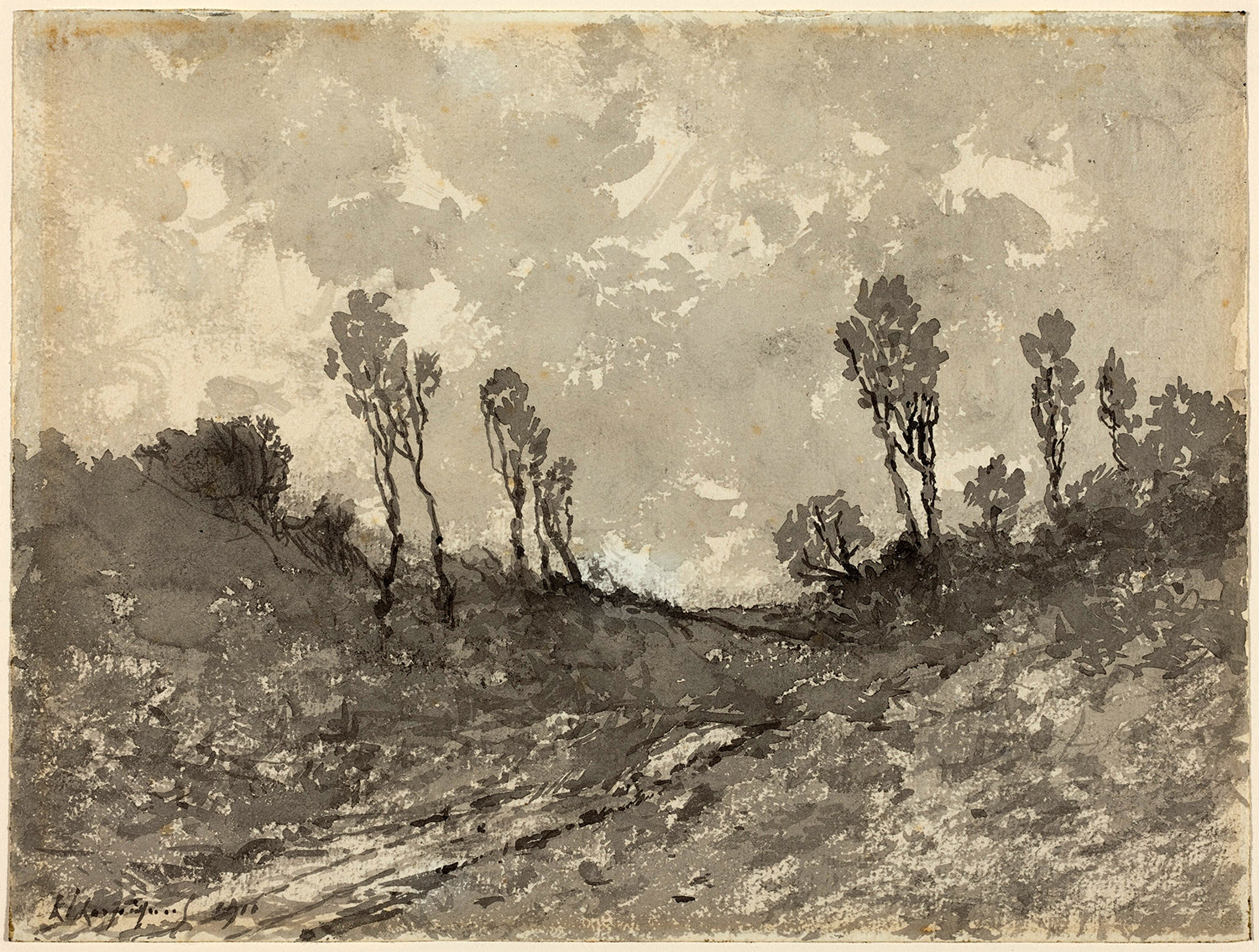 Road at Herisson by Henri-Joseph Harpignies Art Print