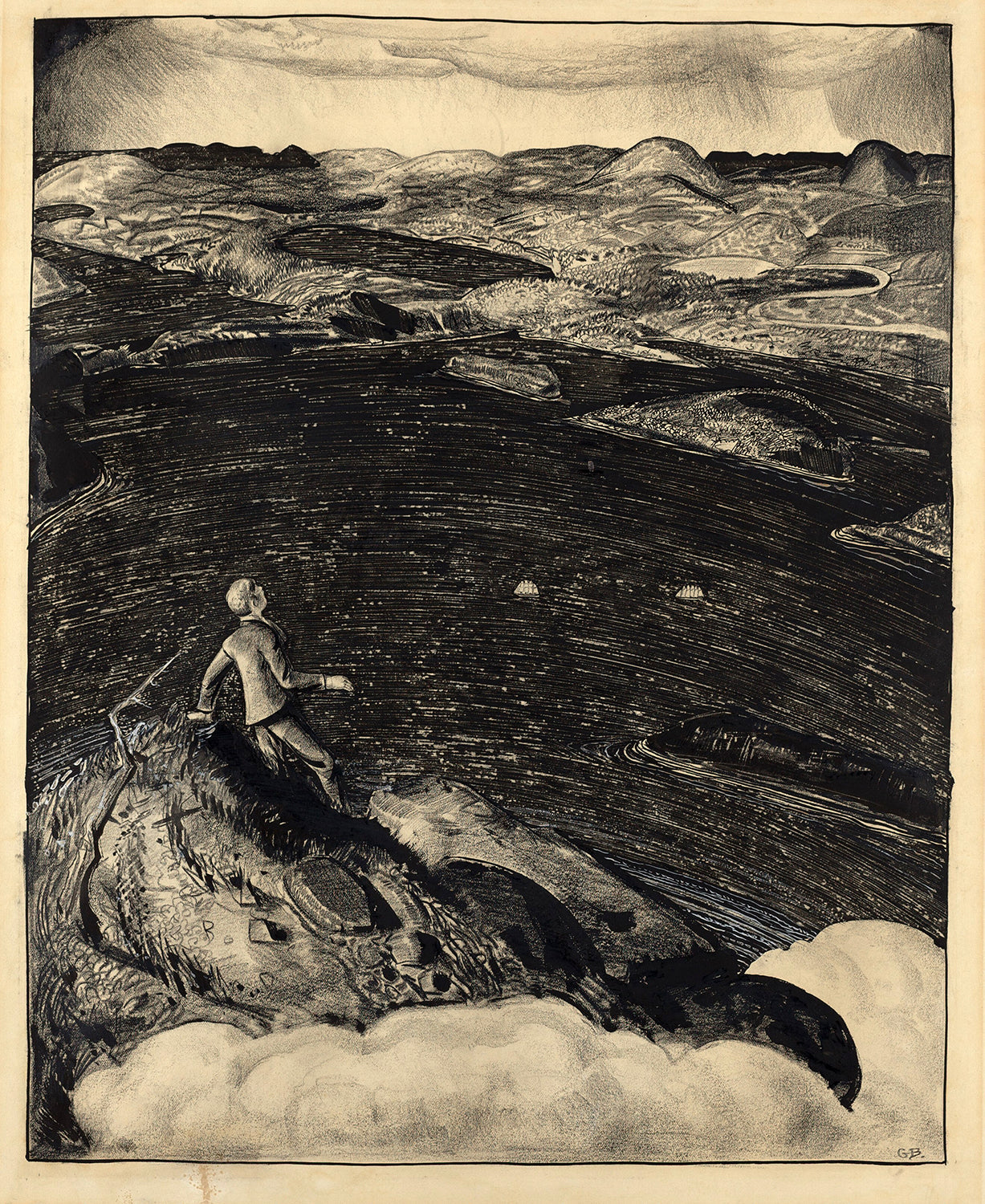 Dancing Town (The Top of the World) by George Bellows Art Print