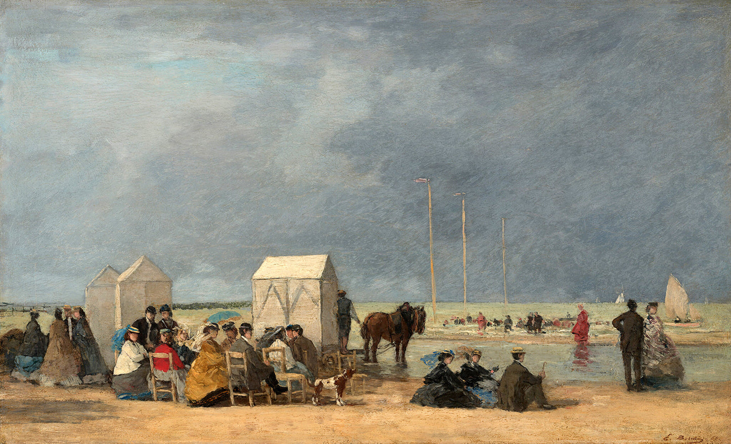 Bathing Time at Deauville by Eugene Boudin Art Print