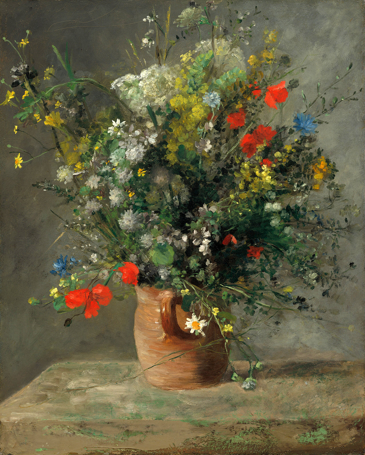 Flowers in a Vase by Auguste Renoir Art Print