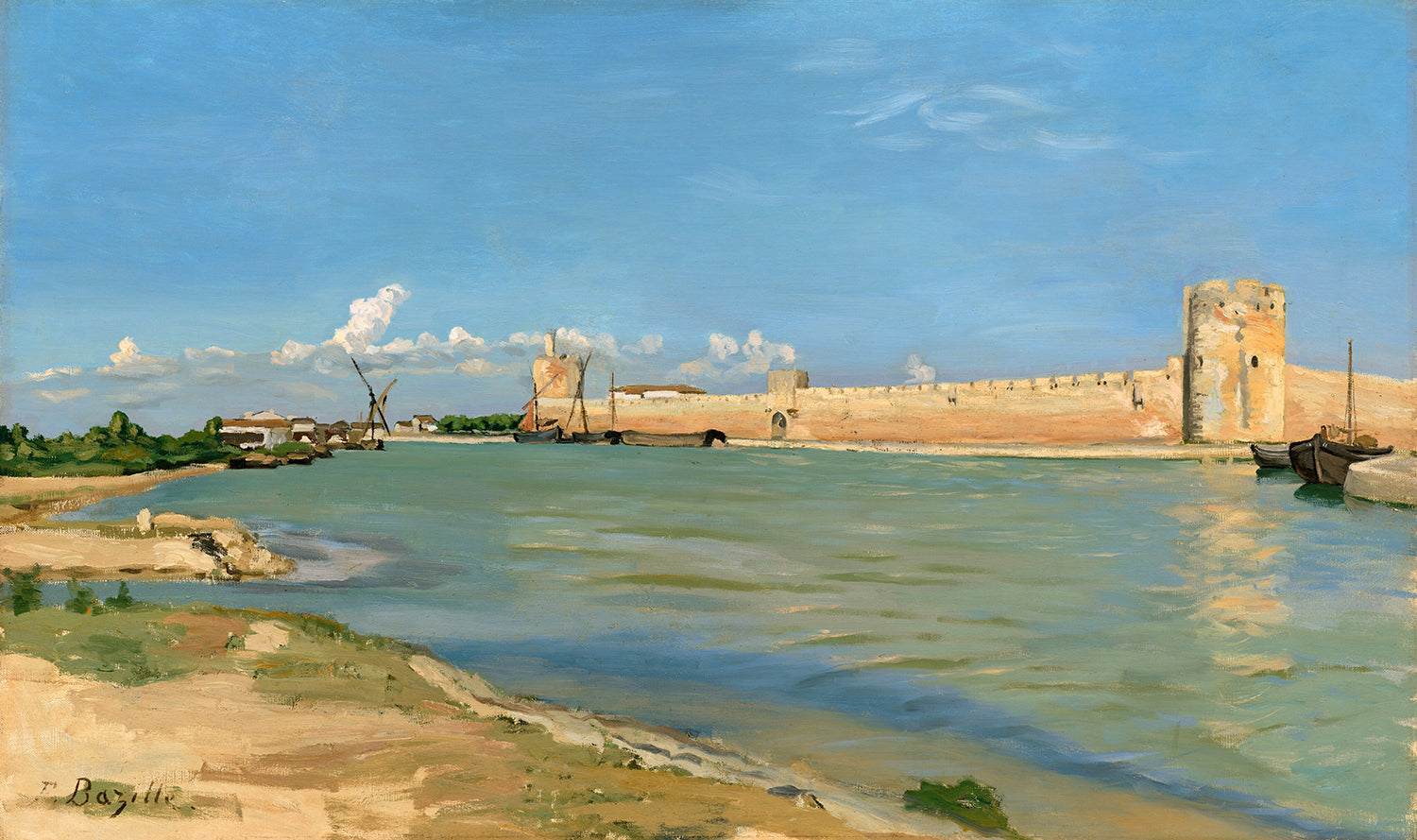The Western Ramparts at Aigues-Mortes by Frederic Bazille Art Print