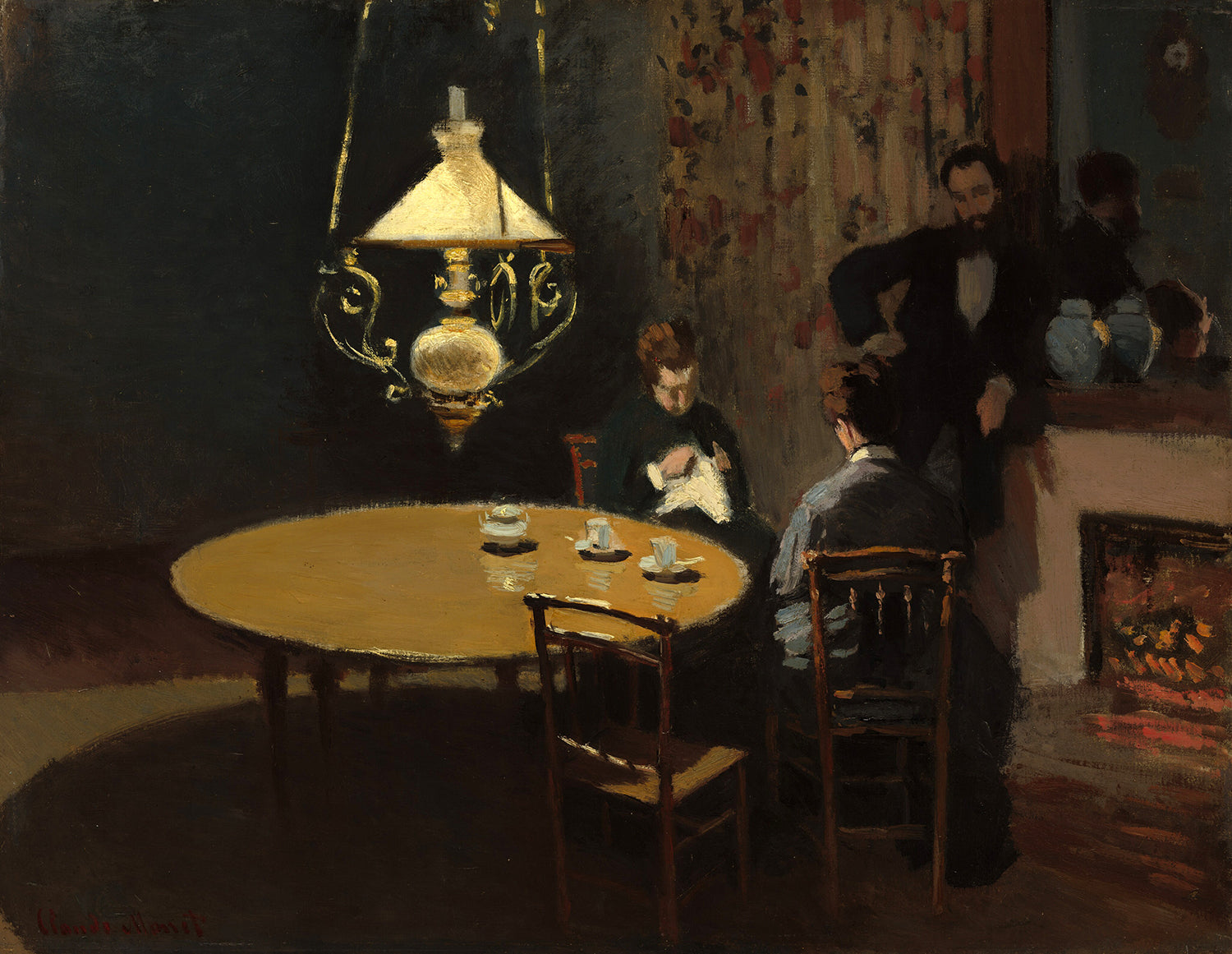 Interior, after Dinner by Claude Monet Art Print
