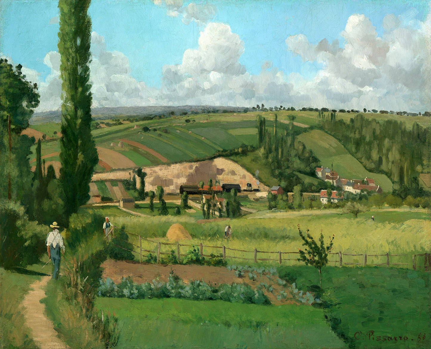 Landscape at Les Patis, Pontoise by Camille Pissarro Art Print