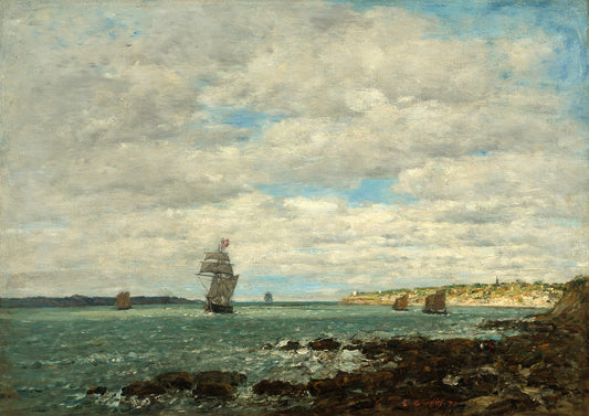 Coast of Brittany by Eugene Boudin Art Print