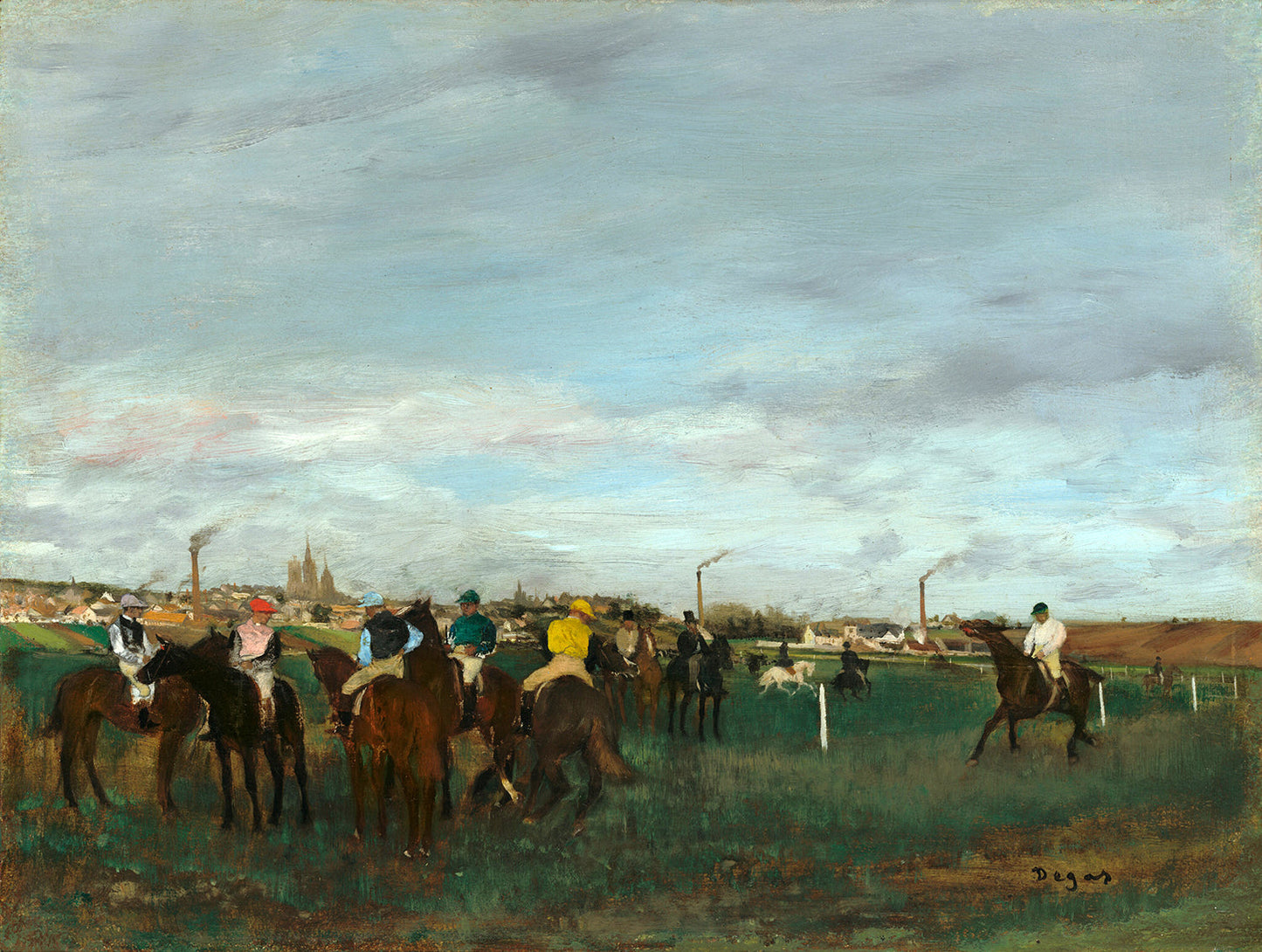 The Races by Edgar Degas Art Print