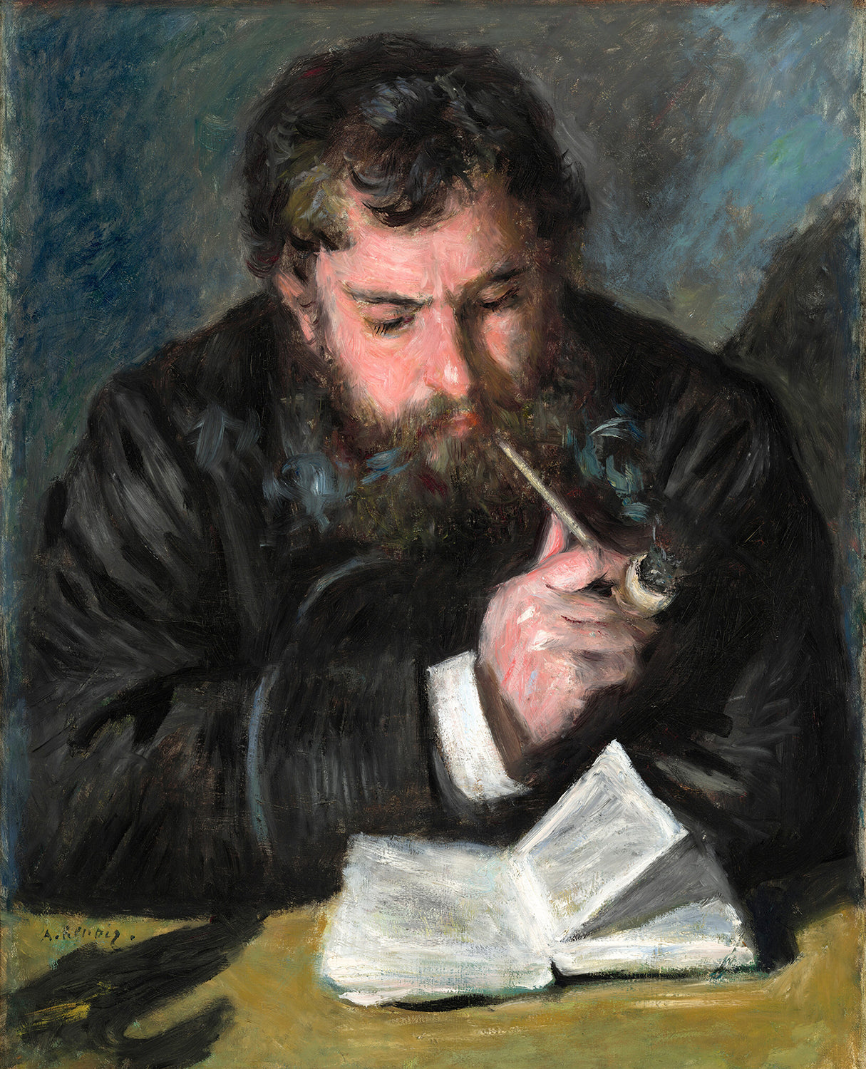 Claude Monet by Auguste Renoir Art Print