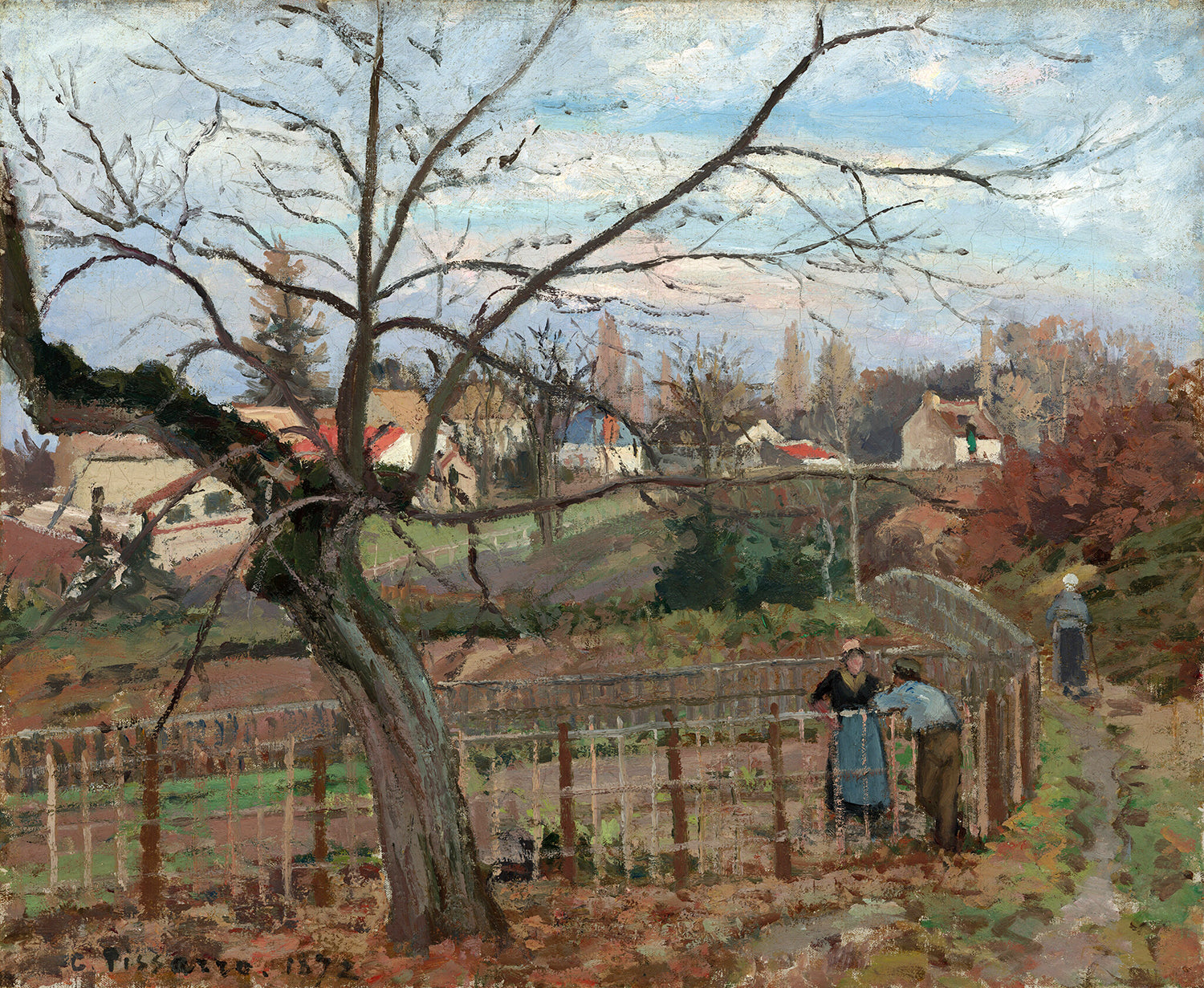 The Fence by Camille Pissarro Art Print