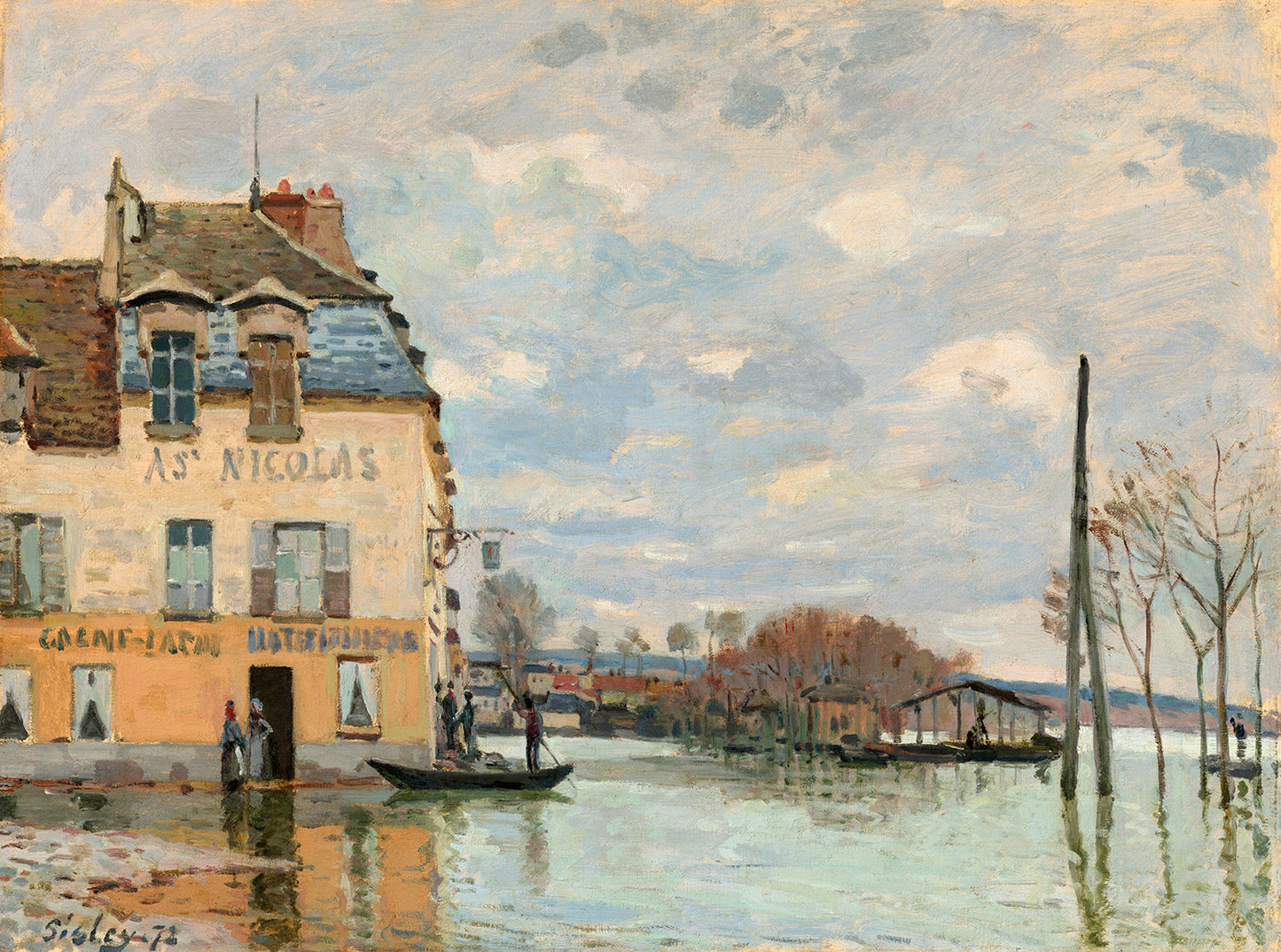 Flood at Port-Marly by Alfred Sisley Art Print