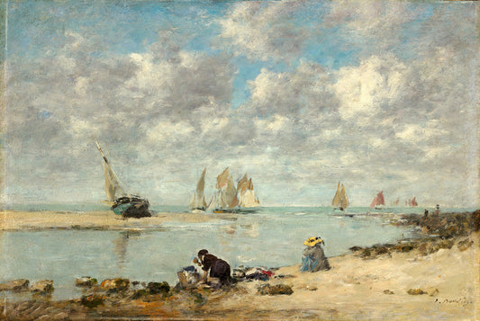 Washerwoman near Trouville by Eugene Boudin Art Print