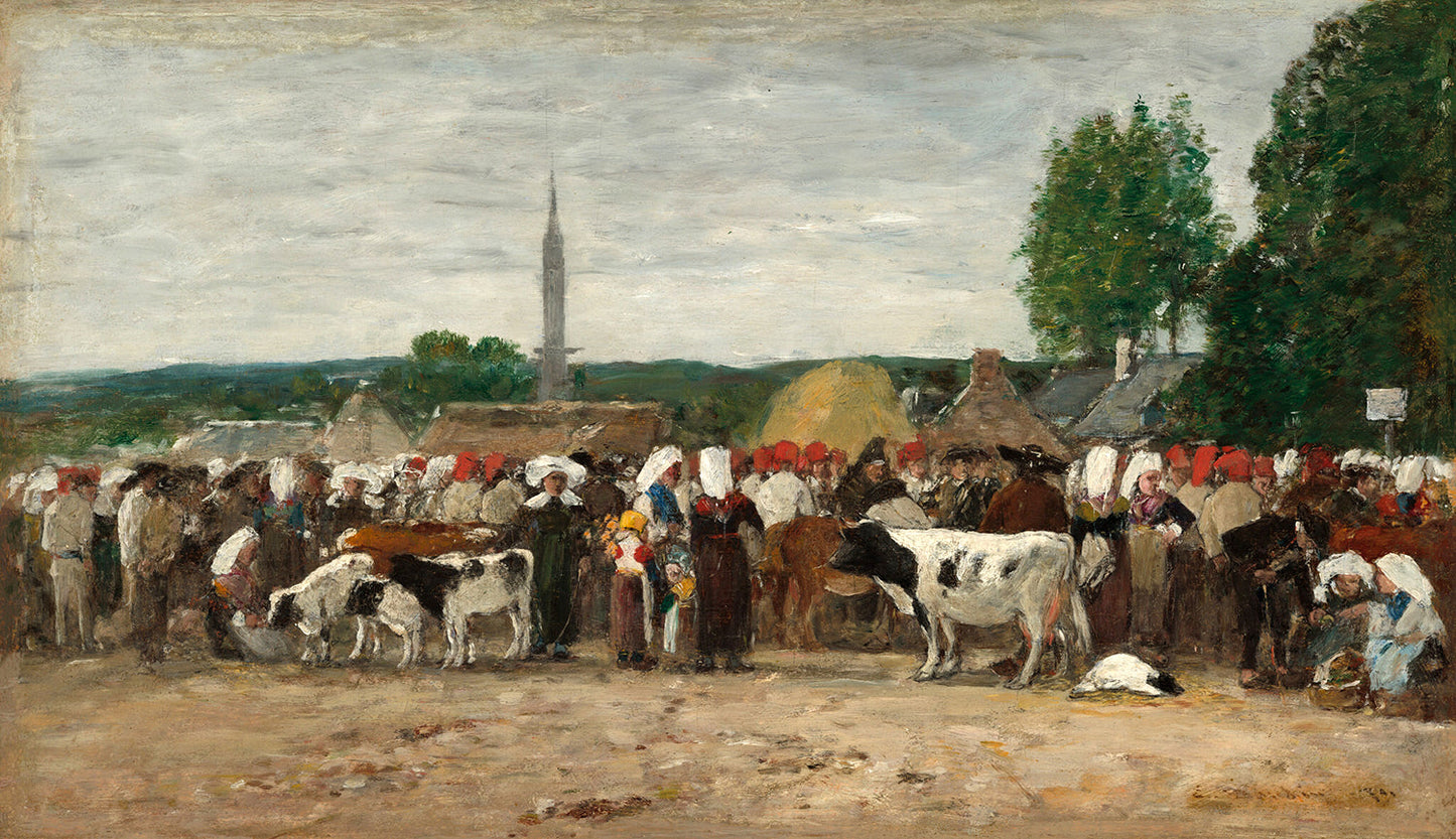 Fair in Brittany by Eugene Boudin Art Print