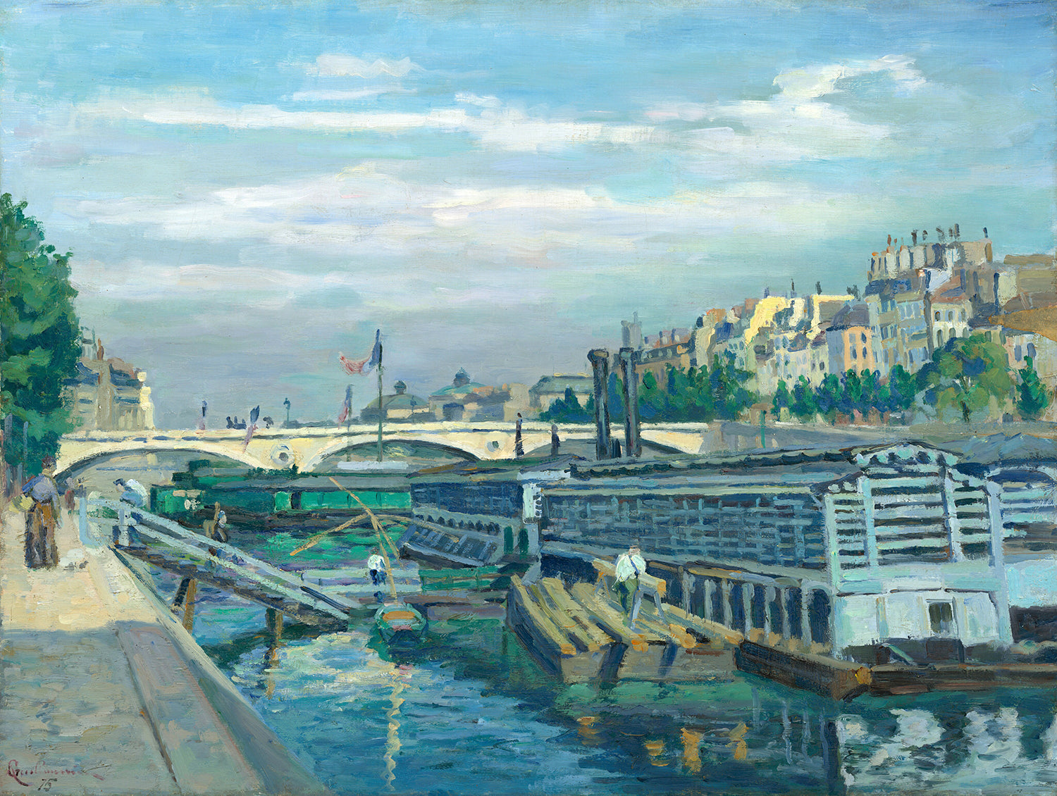 The Bridge of Louis Philippe by Jean-Baptiste-Armand Guillaumin Art Print