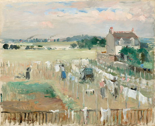Hanging the Laundry out to Dry by Berthe Morisot Art Print