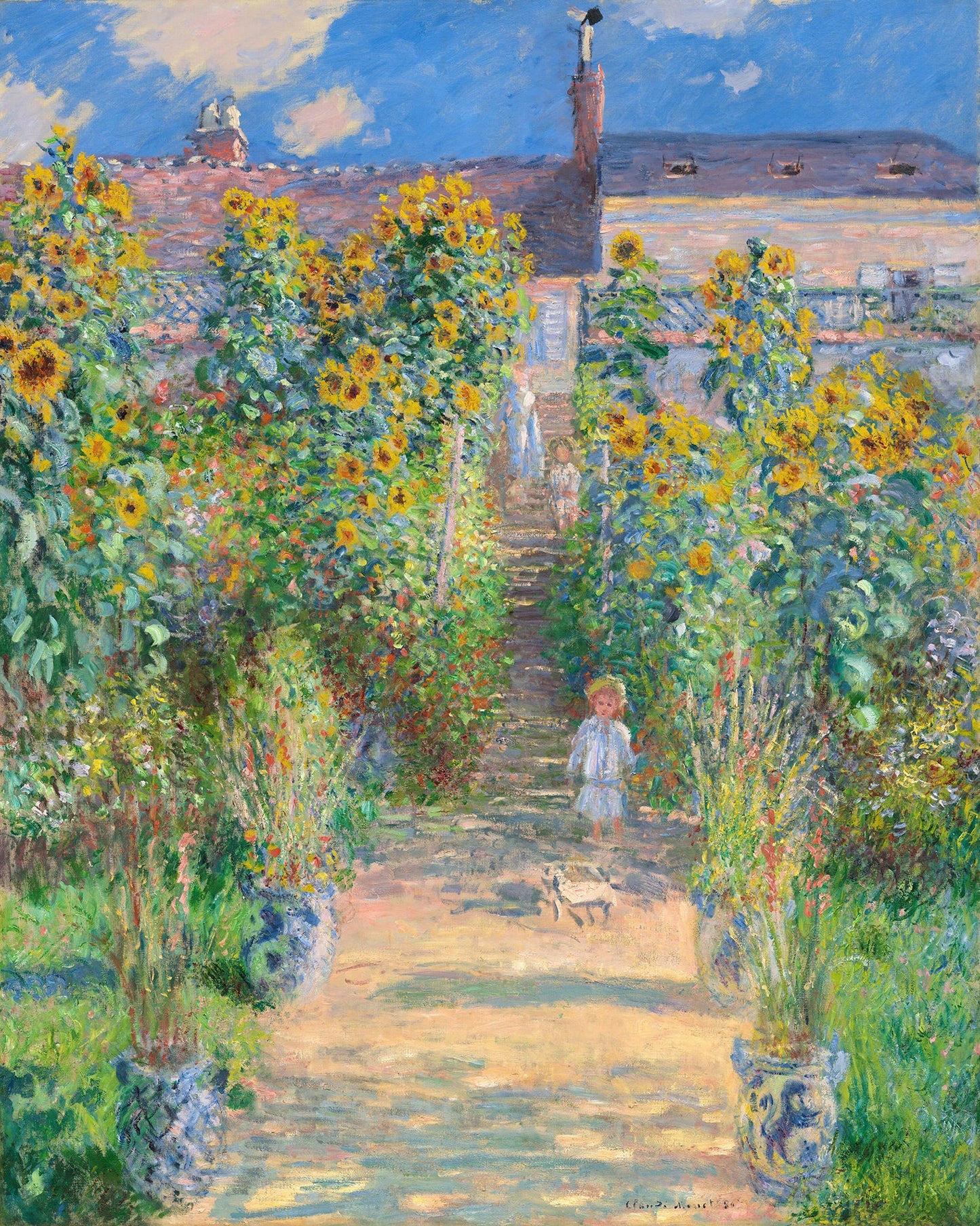 The Artist's Garden at Vetheuil by Claude Monet Art Print