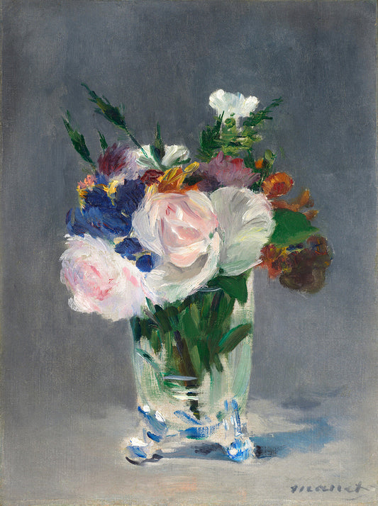 Flowers in a Crystal Vase by Edouard Manet Art Print