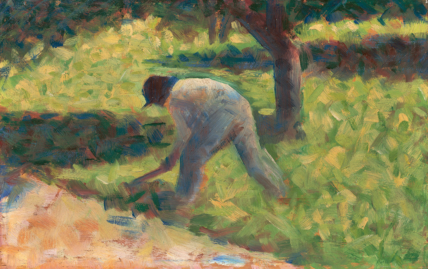 Peasant with a Hoe by Georges Seurat Art Print