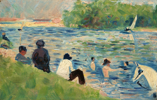 Bathers (Study for "Bathers at Asnieres") by Georges Seurat Art Print