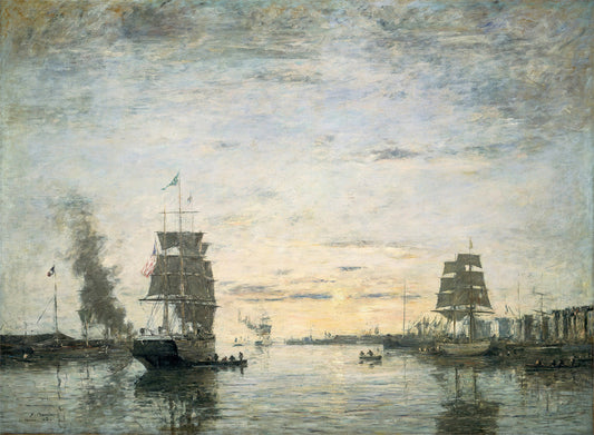 Entrance to the Harbor, Le Havre by Eugene Boudin Art Print