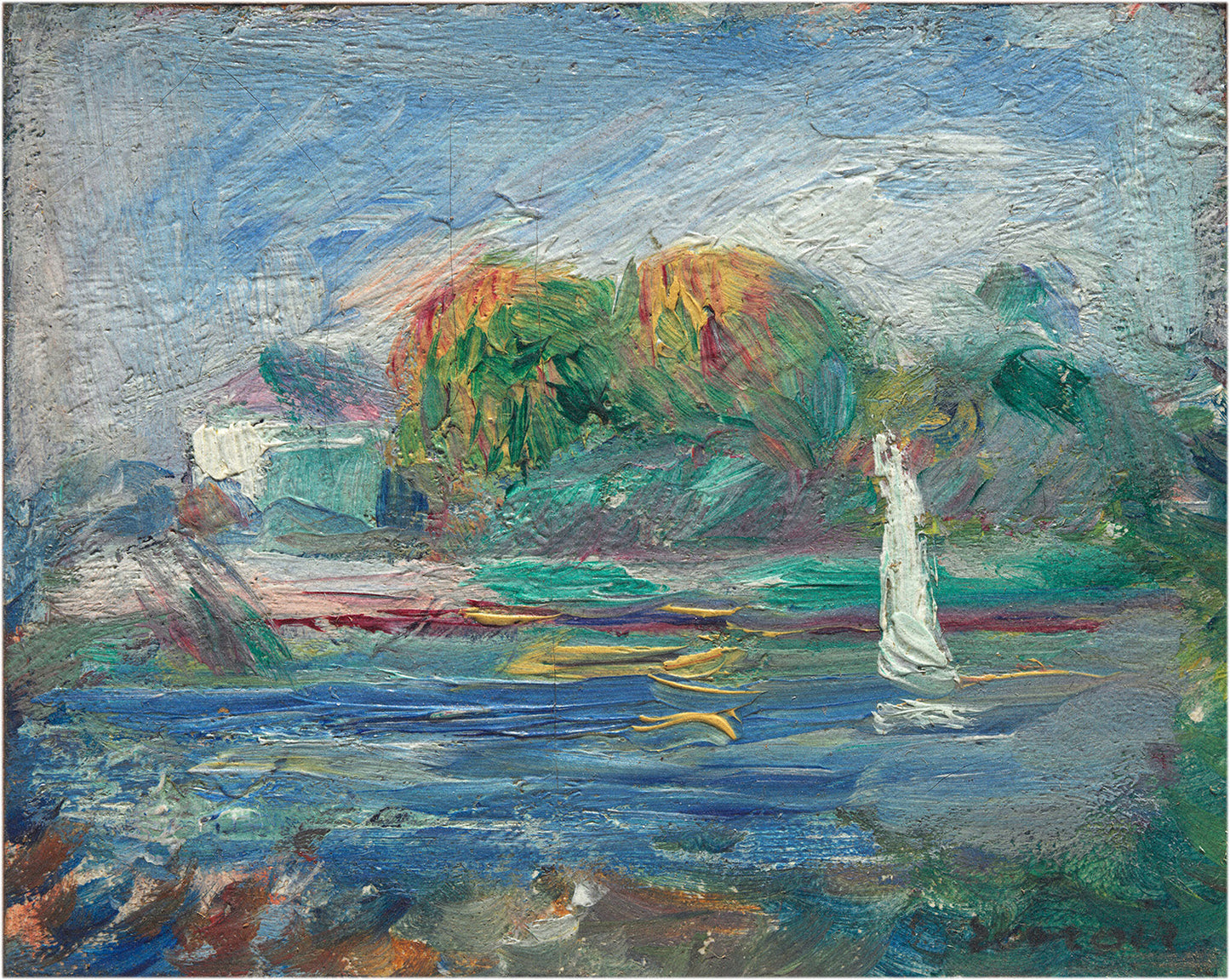 The Blue River by Auguste Renoir Art Print