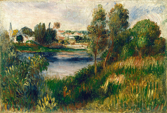 Landscape at Vetheuil by Auguste Renoir Art Print