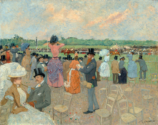 The Races at Longchamp by Jean-Louis Forain Art Print