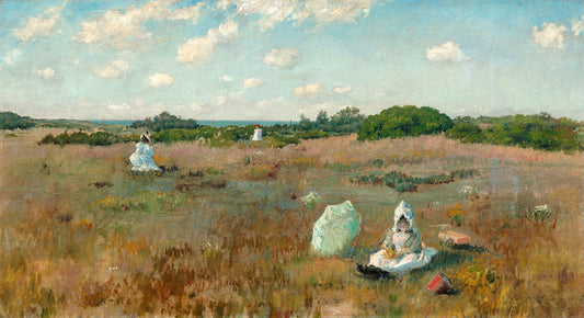 Gathering Autumn Flowers by William Merritt Chase Art Print