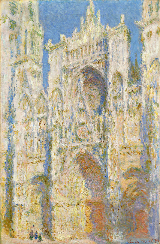 Rouen Cathedral, West Facade, Sunlight by Claude Monet Art Print