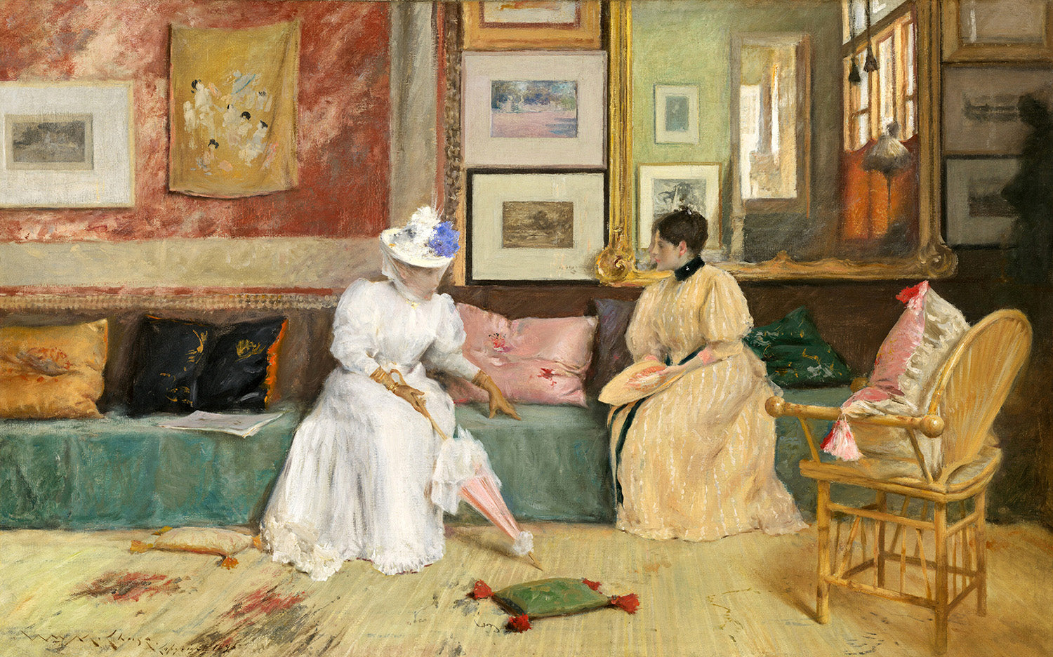 A Friendly Call by William Merritt Chase Art Print