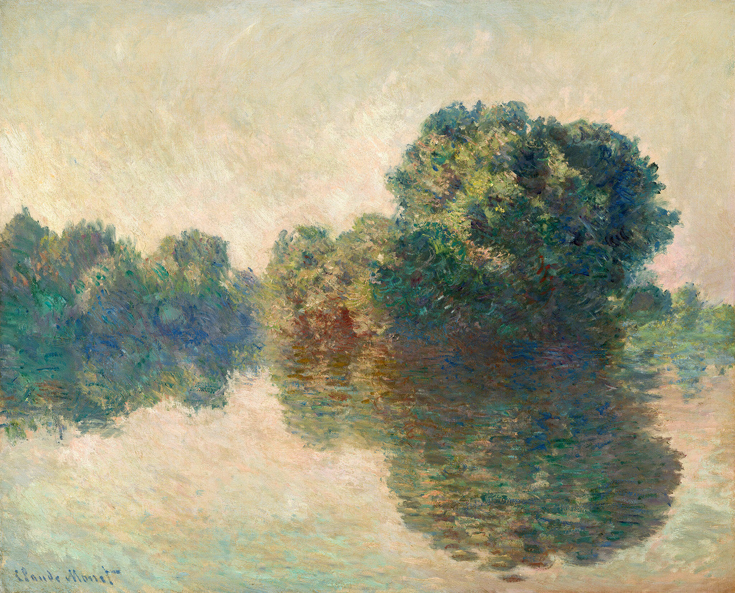 The Seine at Giverny by Claude Monet Art Print