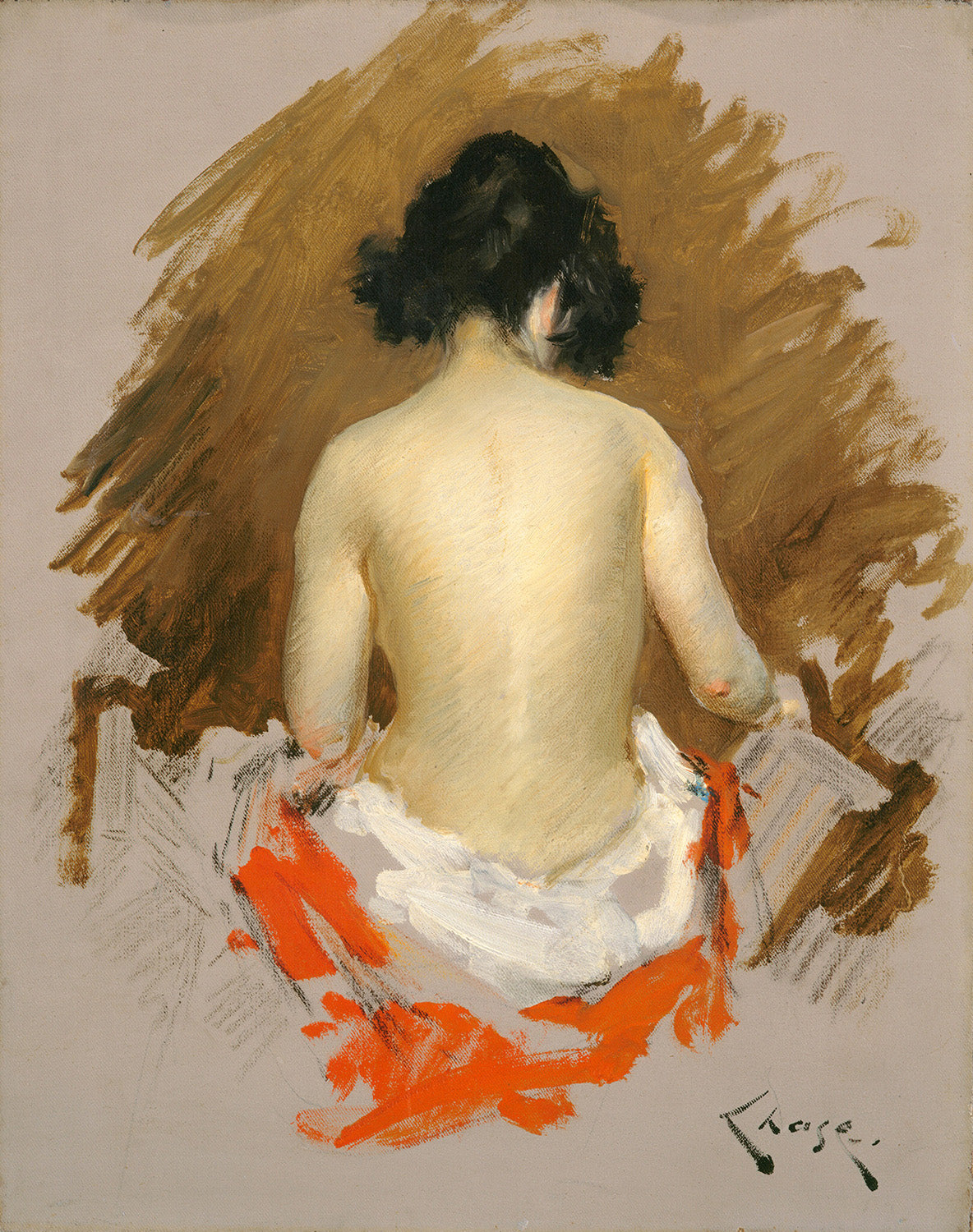 Nude by William Merritt Chase Art Print