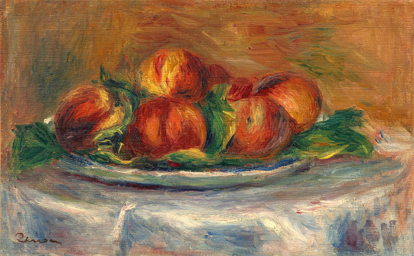 Peaches on a Plate by Auguste Renoir Art Print
