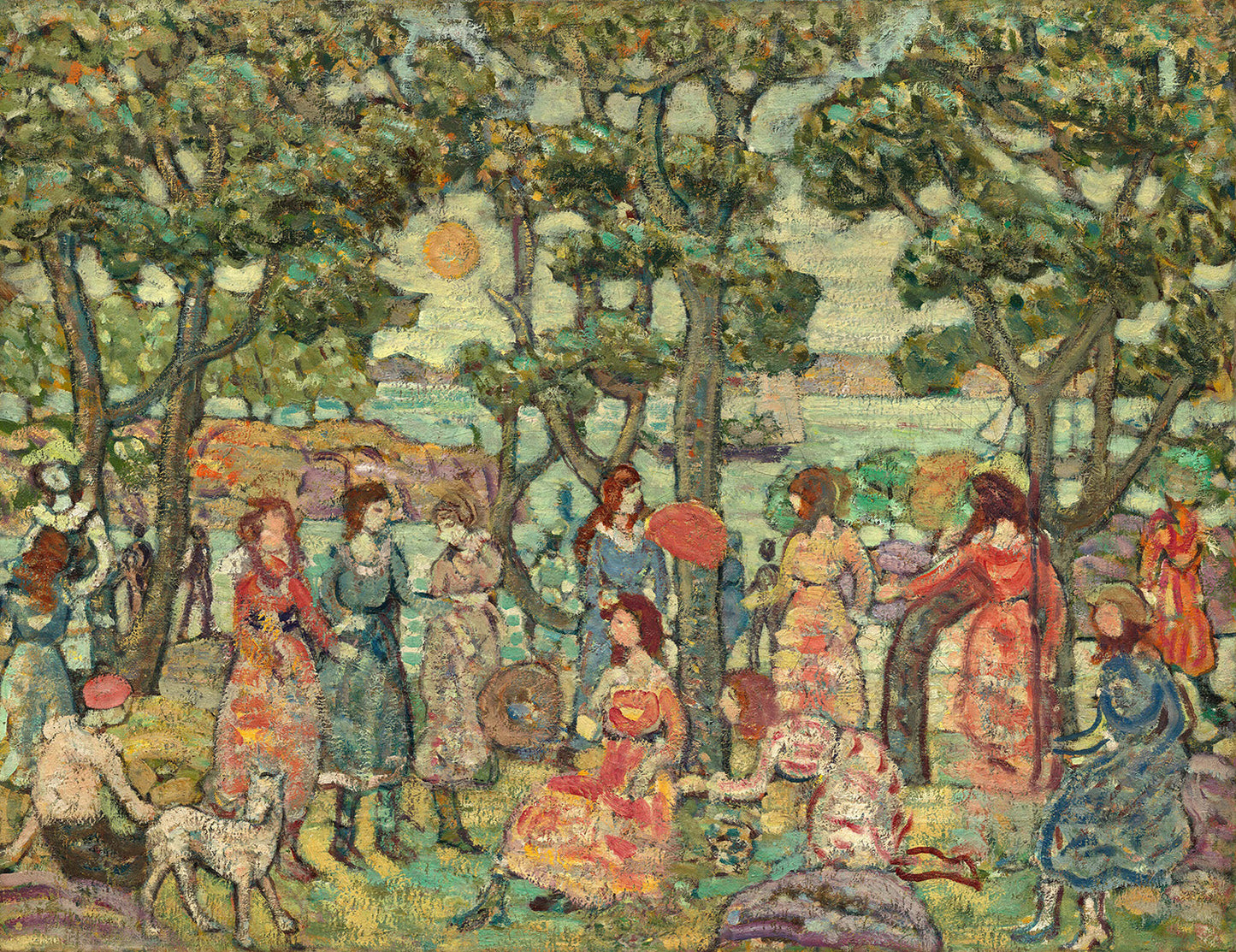 Landscape with Figures by Maurice Prendergast Art Print