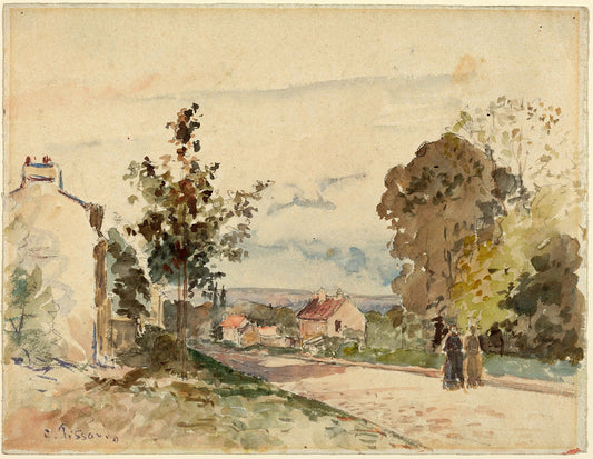 The Road from Versailles to Louveciennes by Camille Pissarro Art Print