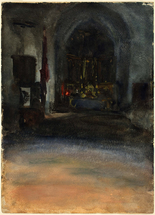 Spanish Church Interior by John Singer Sargent Art Print