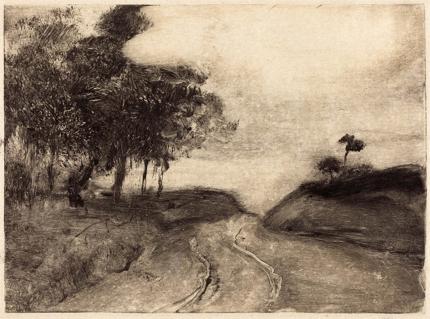 The Road (La route) by Edgar Degas Art Print