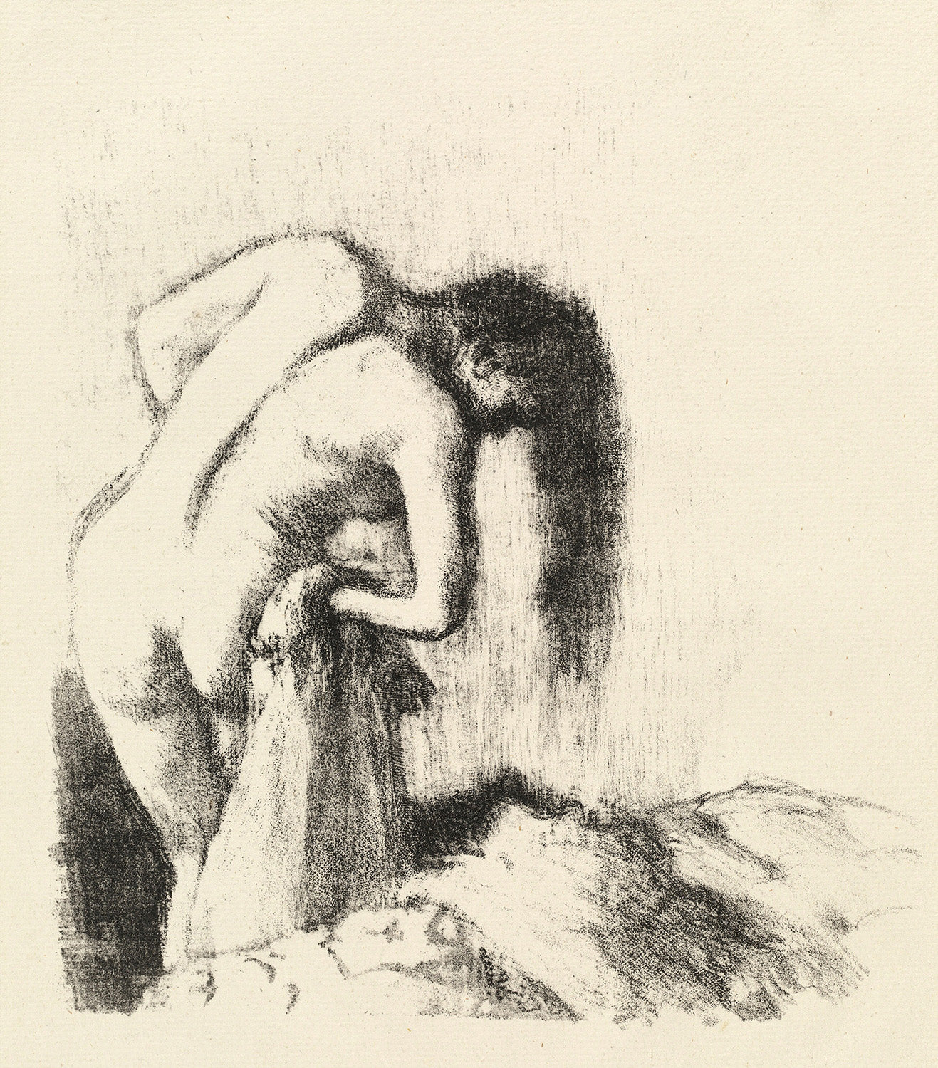 After the Bath (La sortie du bain (Petite planche)) by Edgar Degas Art Print