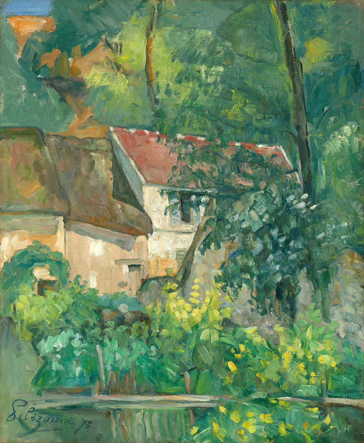 House of Pere Lacroix by Paul Cezanne Art Print