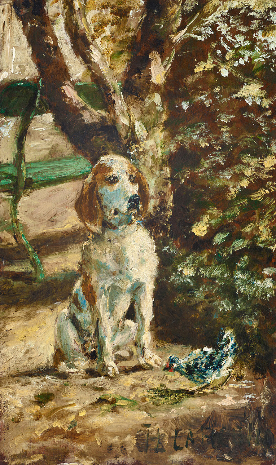 The Artist's Dog Fleche by Henri de Toulouse-Lautrec Art Print