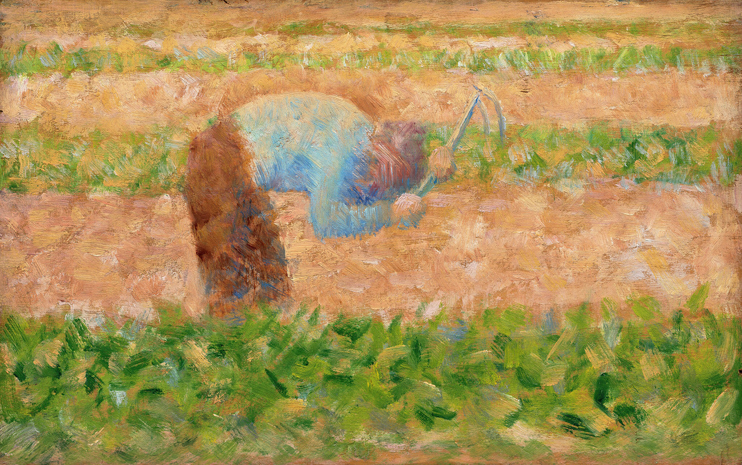 Man with a Hoe by Georges Seurat Art Print