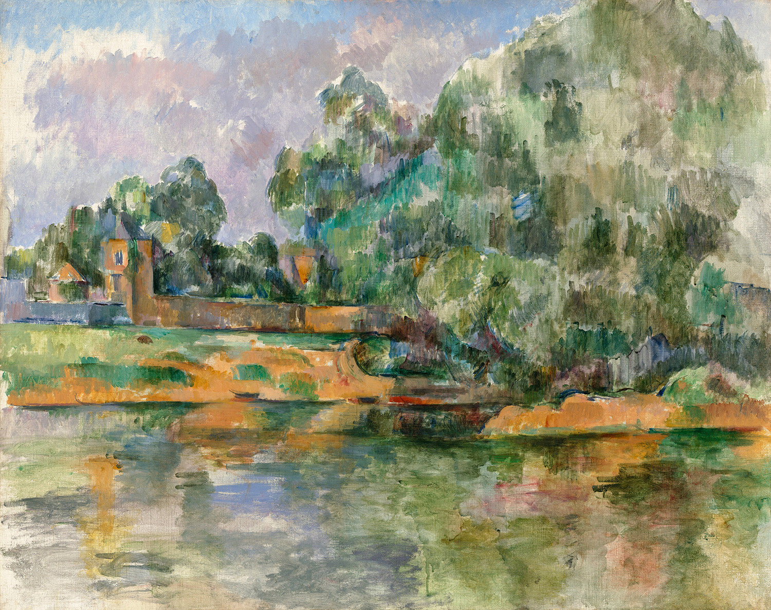 Banks of the Seine at Medan by Paul Cezanne Art Print