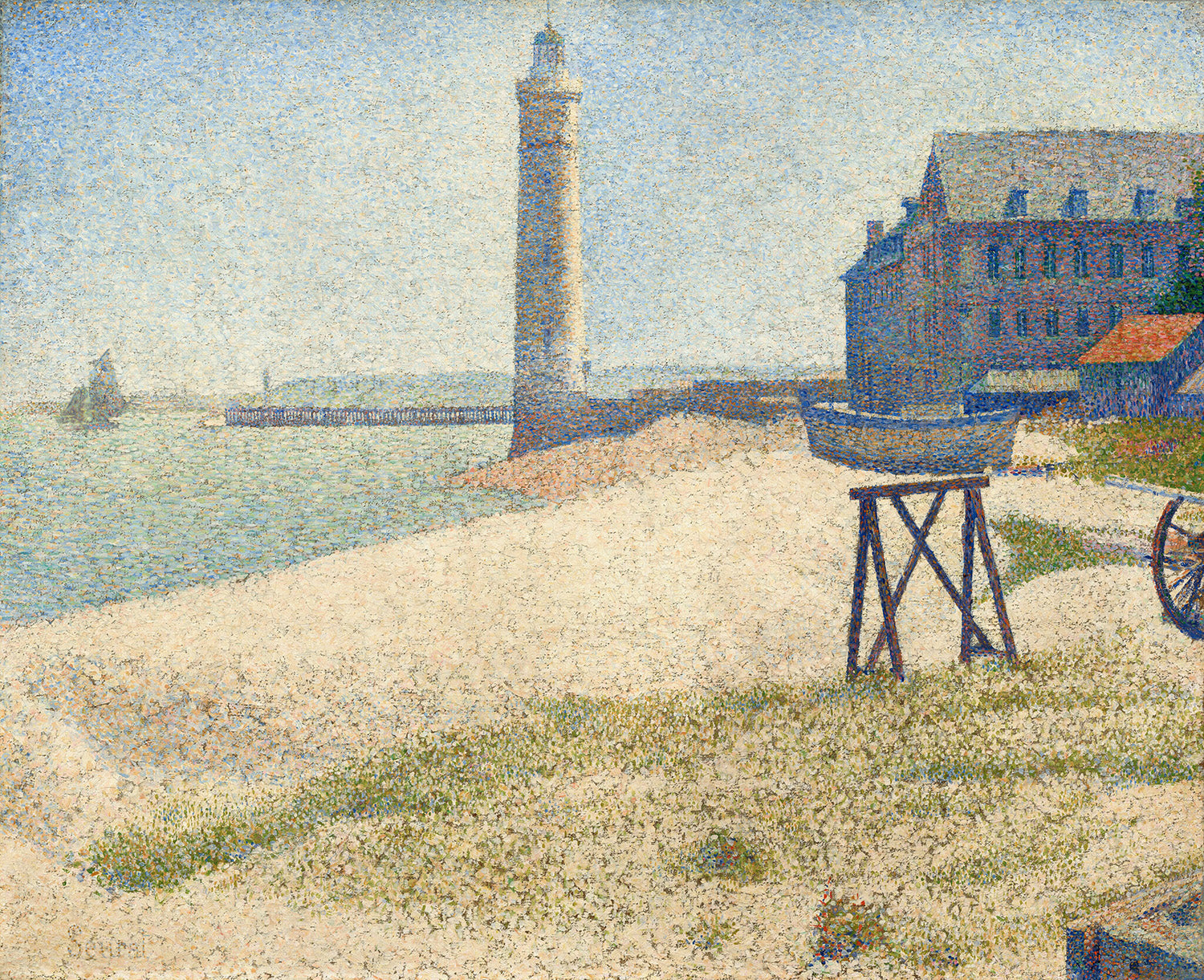 The Lighthouse at Honfleur by Georges Seurat Art Print