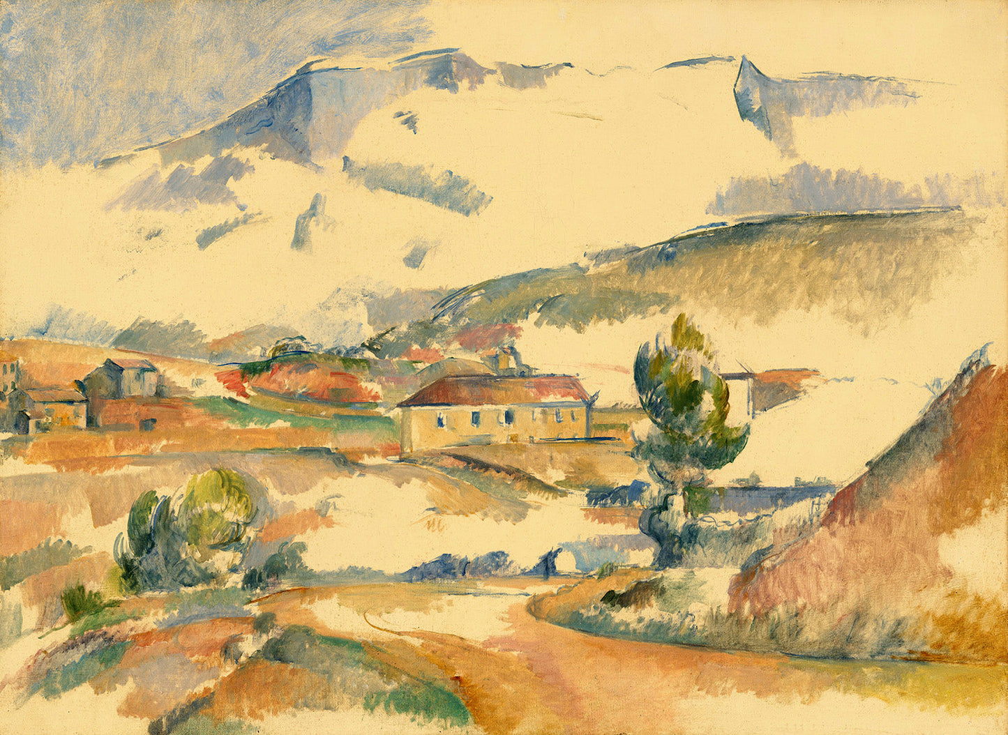 Montagne Sainte-Victoire, from near Gardanne by Paul Cezanne Art Print