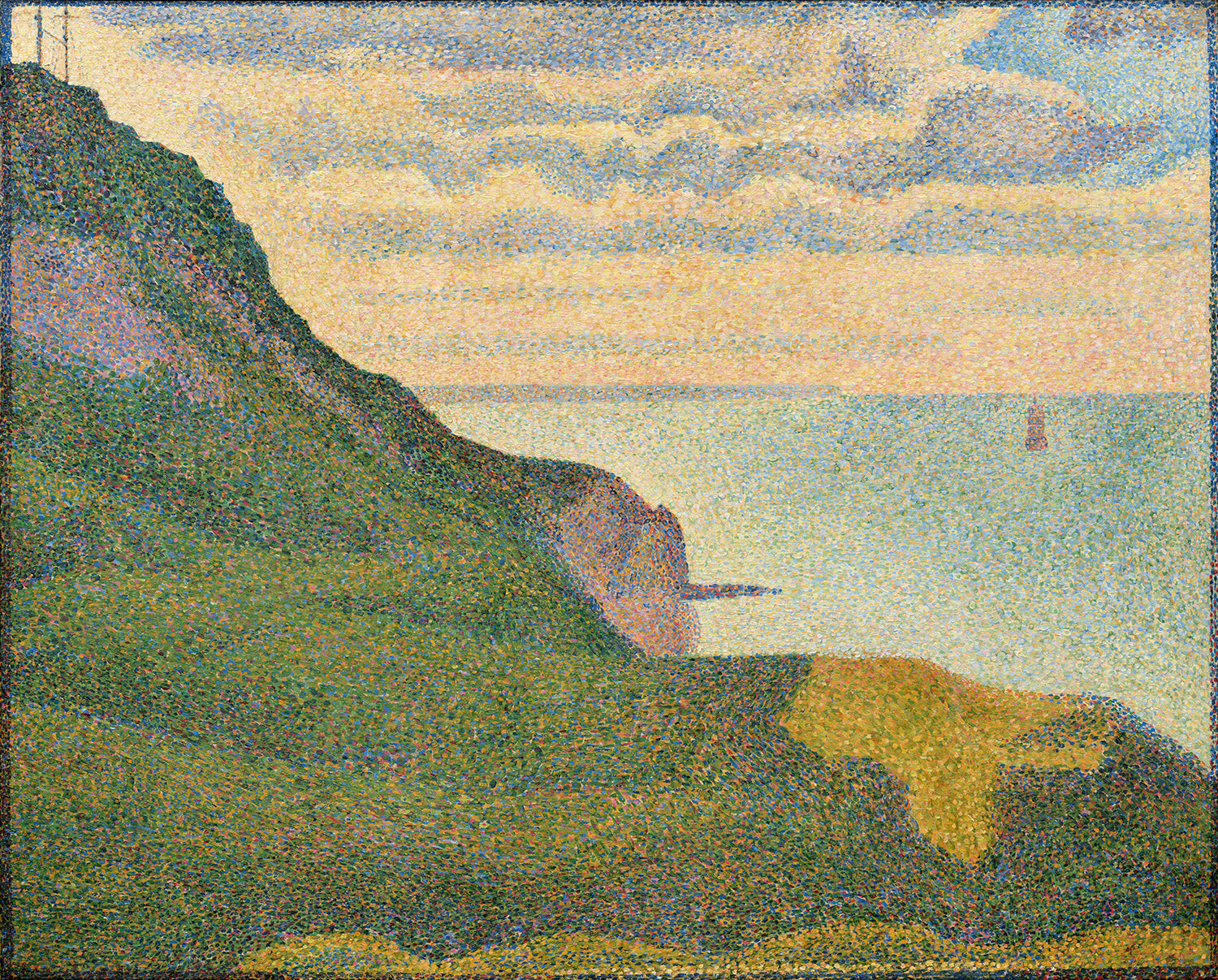 Seascape at Port-en-Bessin, Normandy by Georges Seurat Art Print