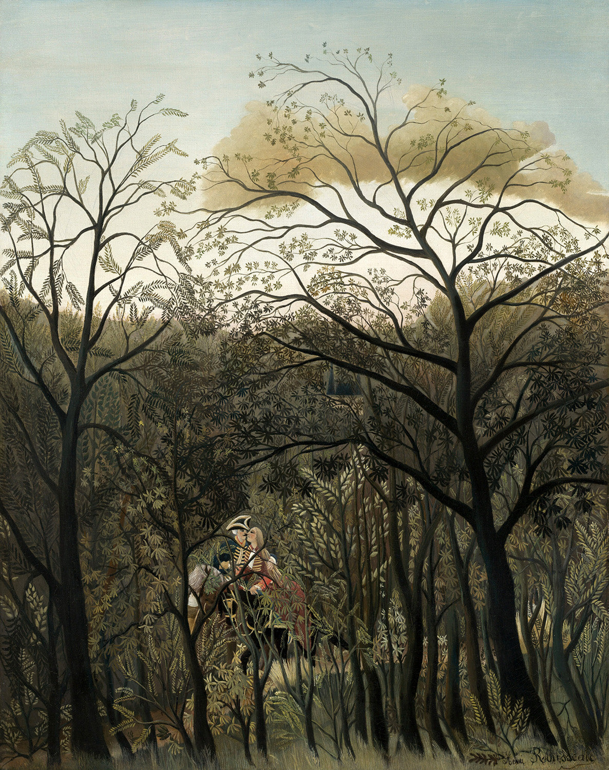 Rendezvous in the Forest by Henri Rousseau Art Print