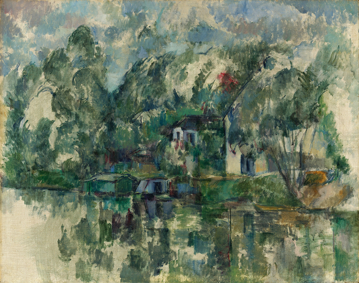 At the Water's Edge by Paul Cezanne Art Print