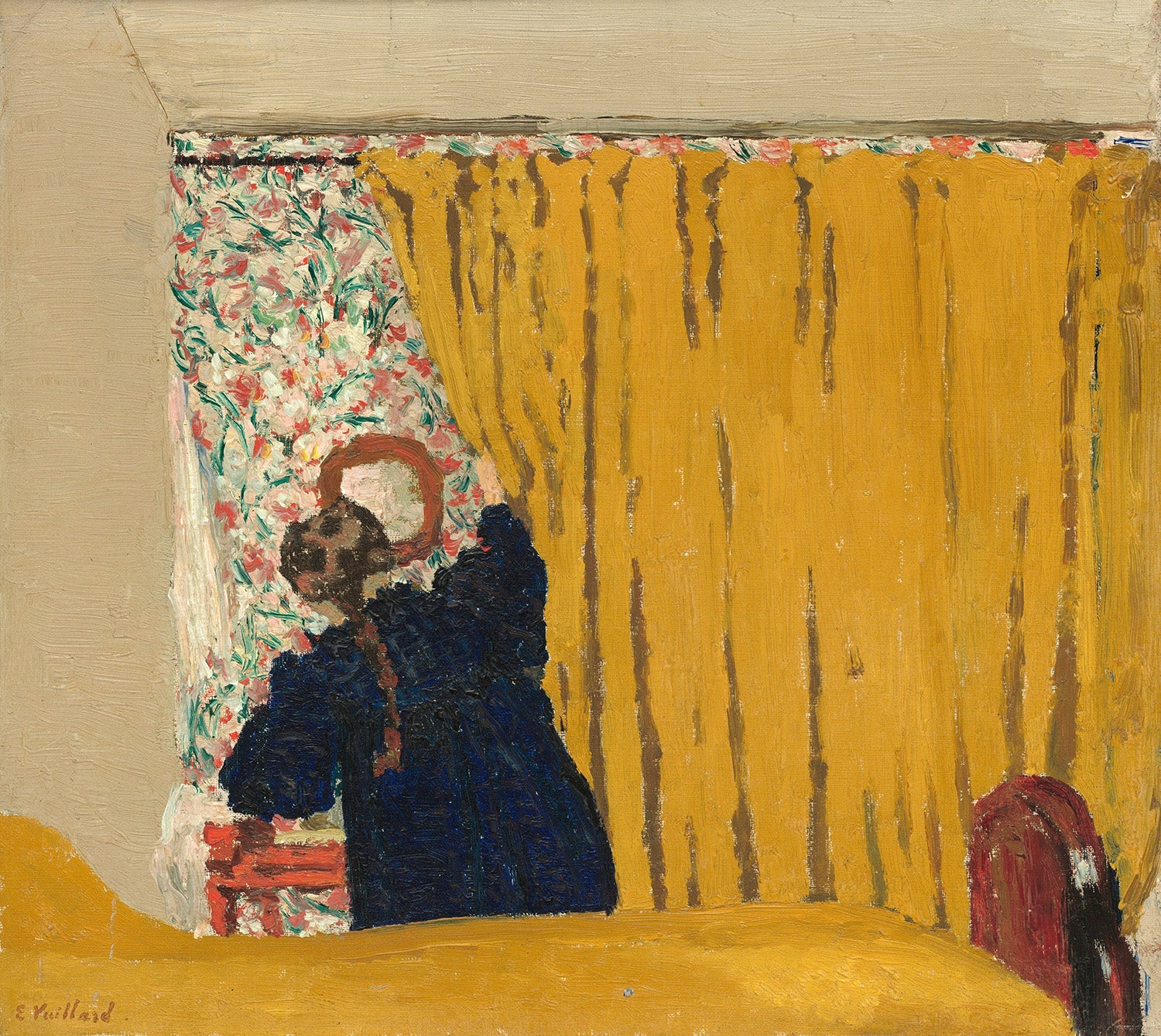 The Yellow Curtain by Edouard Vuillard Art Print