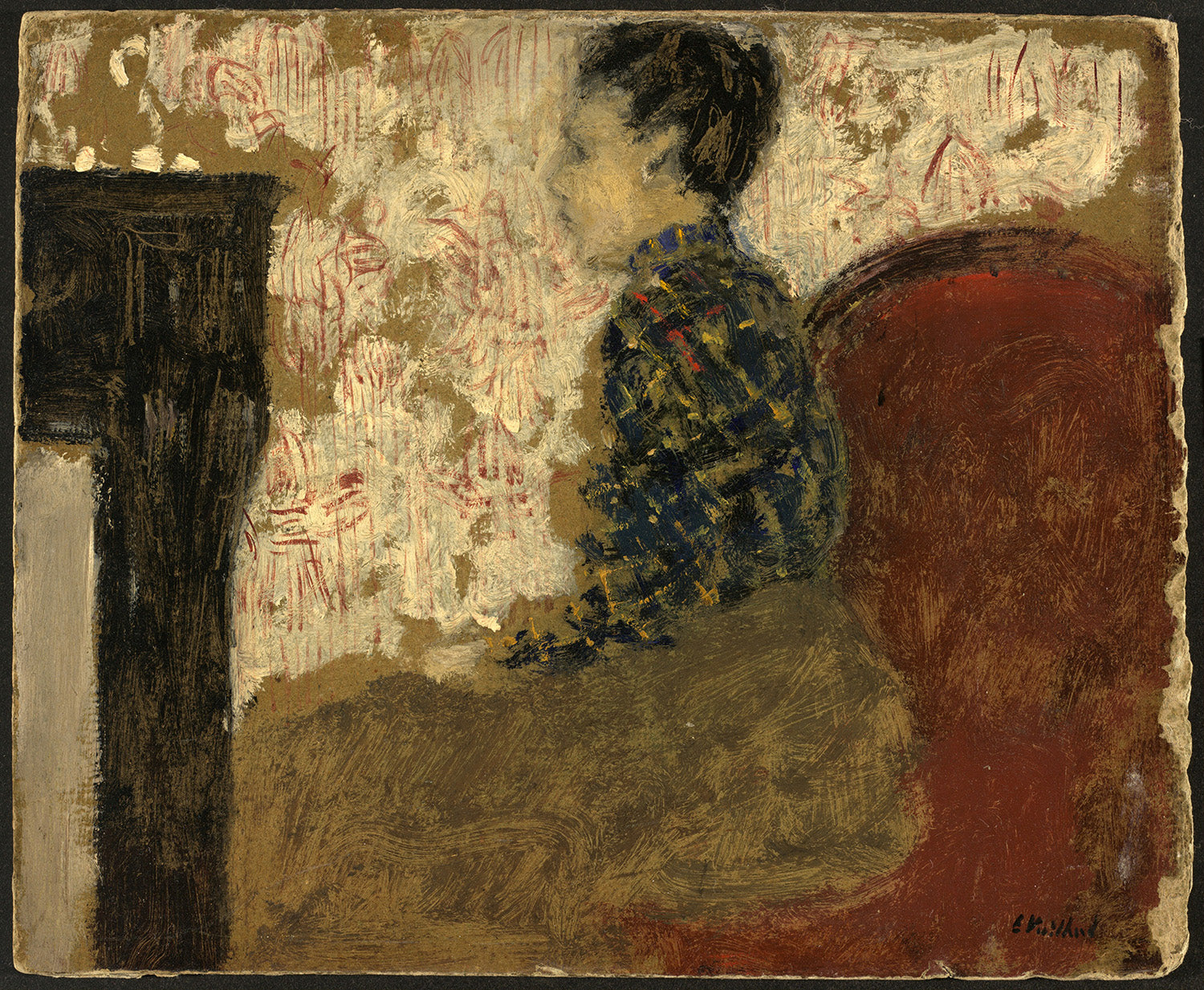 Woman Sitting by the Fireside by Edouard Vuillard Art Print