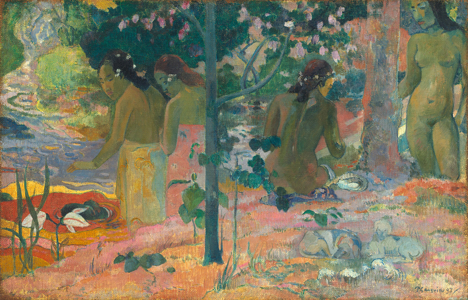 The Bathers by Paul Gauguin Art Print