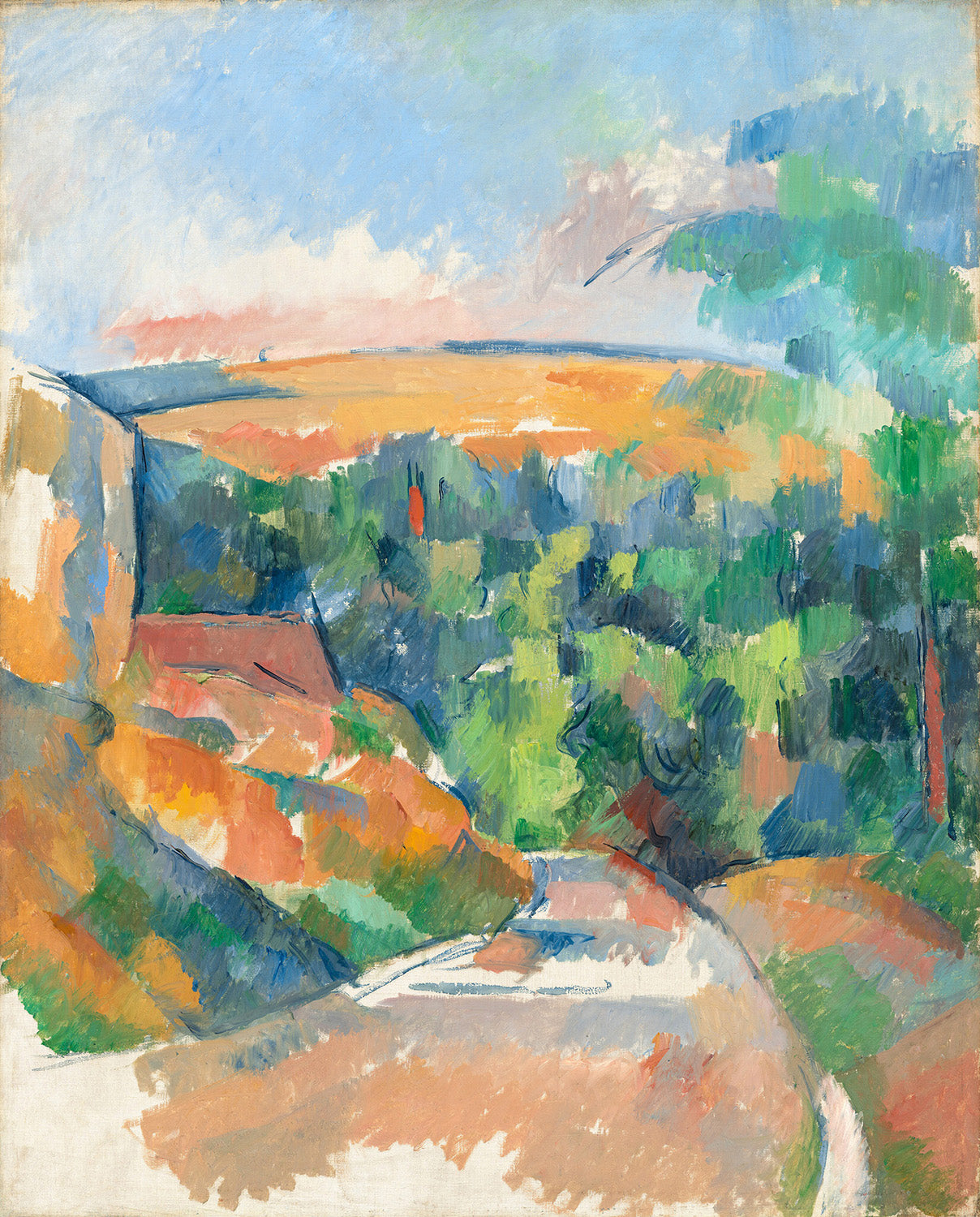 The Bend in the Road by Paul Cezanne Art Print